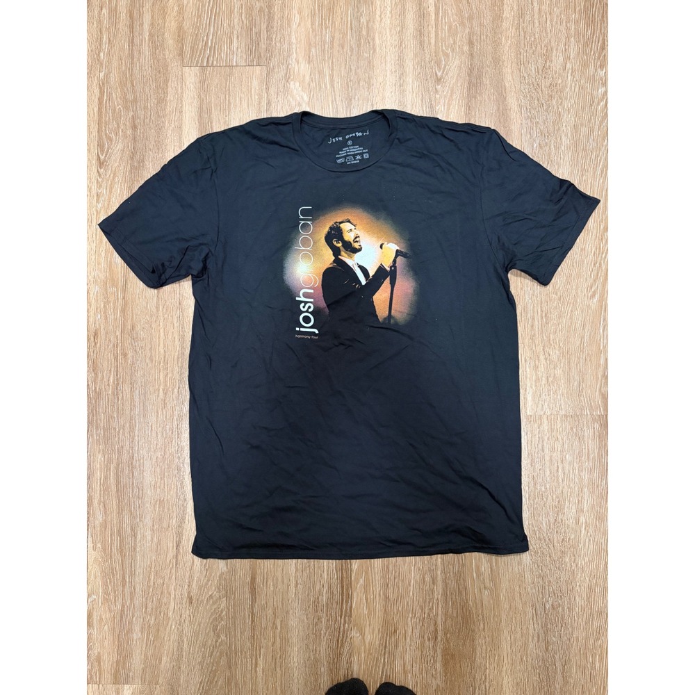 Josh Groban‎ Harmony Tour 2022 Concert T-Shirt Mens XL Black Cotton Graphic Tee